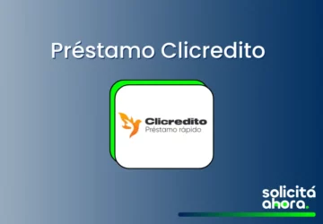 Logotipo de Clicredito con el texto “Préstamo Clicredito” y botón “solicitá ahora”.