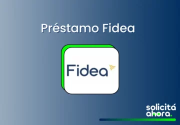 Logotipo de Fidea con el texto “Préstamo Fidea” y botón “solicitá ahora”.